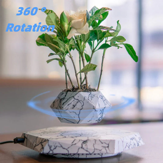 Levitating Air Bonsai Pot: Magnetic Suspension for Stylish Plant Display